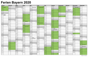 Kalender Bayern 2020 Zum Ausdrucken
