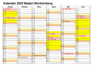 Feiertagen 2022 Baden-Württemberg