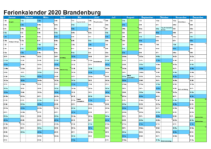 Sommerferien 2020 Brandenburg PDF