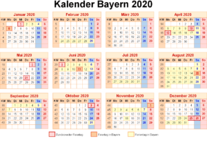 Feiertagen 2020 Bavaria