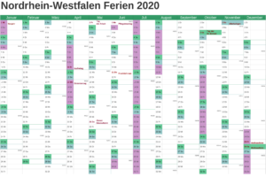 Kalender 2020 Ferien NRW