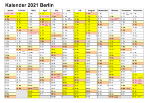 Kalender Berlin 2021 Zum Ausdrucken