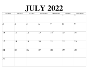 Kalender August 2022 Zum Ausdrucken