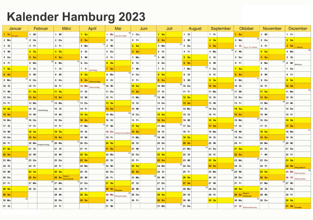 Sommerferien 2023 Hamburg PDF