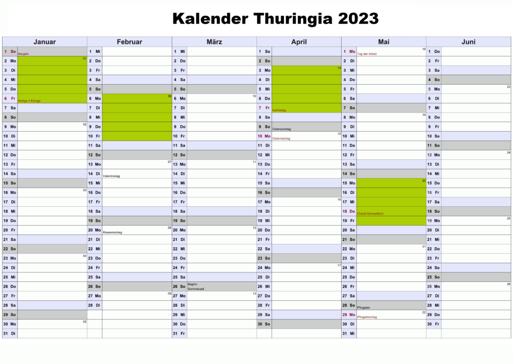 Wann Sind Die Sommerferien Thuringia 2023?
