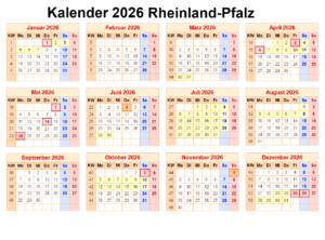 Sommerferien 2026 NRW Kalender PDF
